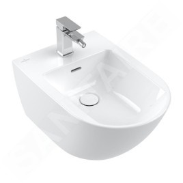 Villeroy & Boch Subway 3.0 - Bidet suspendu 560x375 mm, avec trop-plein, trou pour robinet, CeramicPlus, blanc alpin 447000R1