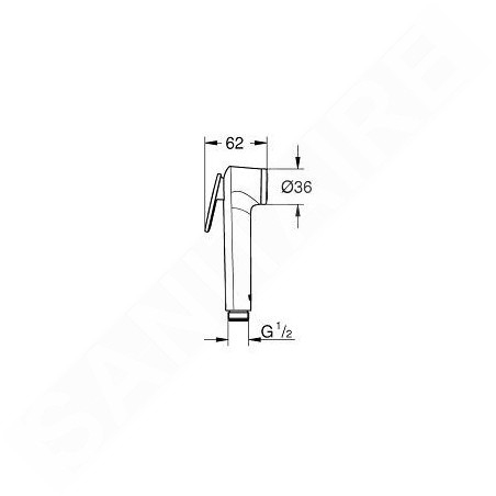 Grohe Tempesta-F - Douchette de bidet avec support et flexible de 1,25 m, chrome/ blanc 26356IL0