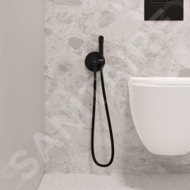 Steinberg 100 - Robinet de bidet encastré, avec douchette, noir mat 100 1350 S
