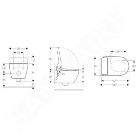 Geberit AquaClean - Bidet électronique Tuma Comfort avec céramique, Rimfree, SoftClosing, blanc alpin 146.292.11.1