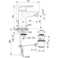 Ideal Standard Tesi - Mitigeur de lavabo avec garniture de vidage, chrome A6579AA