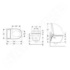 Geberit AquaClean - Bidet électronique Tuma Classic avec céramique, Rimfree, SoftClosing, blanc alpin 146.092.11.1