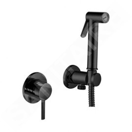 Paffoni Bidet Kit - Mitigeur de bidet encastré, avec douchette et corps, noir mat KITDUP110NO