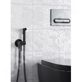 Paffoni Bidet Kit - Mitigeur de bidet encastré, avec douchette et corps, noir mat KITDUP110NO