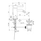 Ideal Standard CeraLine - Mitigeur de bidet avec vidage, noir BC197XG