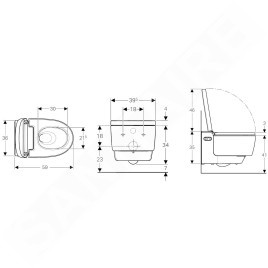 Geberit AquaClean - Bidet électronique Mera Comfort suspendu, SoftClosing, blanc alpin 146.212.11.1