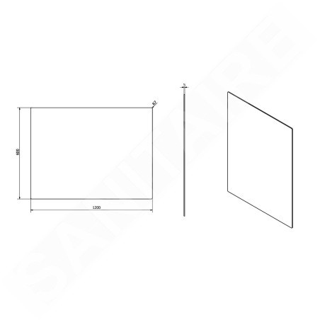 Sapho Plain - Miroir 1200x600 mm 1501-29