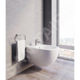Ravak Chrome - Bidet suspendu, 360x510 mm, 1 trou pour robinetterie, blanc X01517