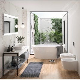 Ideal Standard Connect Air - Mitigeur de bidet avec vidage, Silver Storm A7030GN