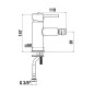 Jika Mio Style - Mitigeur de bidet, noir mat H3412F17161101