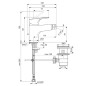 Ideal Standard Cerabase - Mitigeur de bidet avec vidage, chrome BC839AA