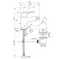 Ideal Standard Cerabase - Mitigeur de bidet avec vidage, chrome BC840AA