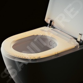 Villeroy & Boch ViClean - Bidet électronique avec céramique, Rimless, CeramicPlus, SoftClosing, Pure Black V0E100R7