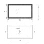 Sapho Flut - Miroir Flut avec éclairage LED 1200x700 mm, blanc FT120 Sapho Flut - Miroir Flut avec éclairage LED 1200x700 mm, blanc FT120