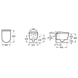 Roca Inspira - Bidet électronique In-Wash avec la céramique, Rimless, SlowClose, blanc A803060001