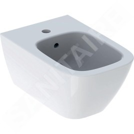 Geberit Smyle Square - Bidet suspendu avec trop-plein, blanc 500.209.01.1