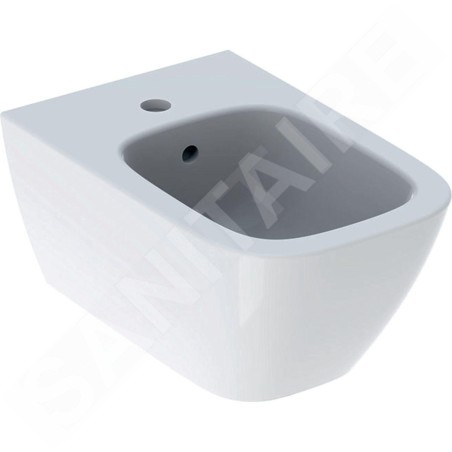Geberit Smyle Square - Bidet suspendu avec trop-plein, blanc 500.209.01.1
