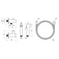 Ravak Robinetterie - Robinet mural avec douchette bidet, chrome X070166