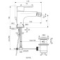 Ideal Standard Cerafine O - Mitigeur de bidet avec vidage, noir BC705XG