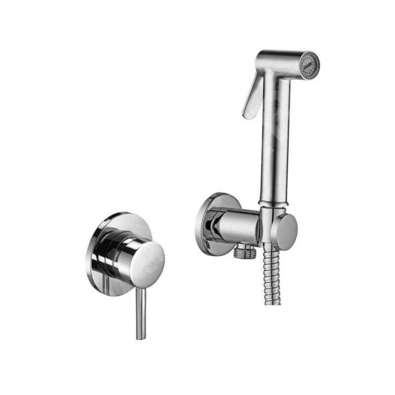 Paffoni Bidet Kit - Mitigeur de bidet encastré, avec douchette et corps, chrome KITDUP110CR