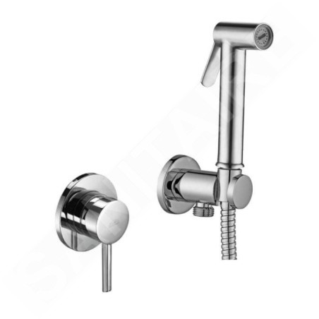Paffoni Bidet Kit - Mitigeur de bidet encastré, avec douchette et corps, chrome KITDUP110CR