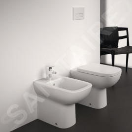 Ideal Standard i.Life A - Bidet à poser, 355x540 mm, avec trop-plein, trou pour robinetterie, blanc T472001