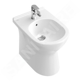 Villeroy & Boch O.novo - Bidet sur pied 360x560x400 mm, un trou pour robinetterie, CeramicPlus, blanc alpin 546100R1