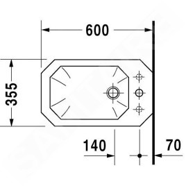 Duravit 1930 - Bidet sur pied, 355x600 mm, WonderGliss, blanc 0267100000