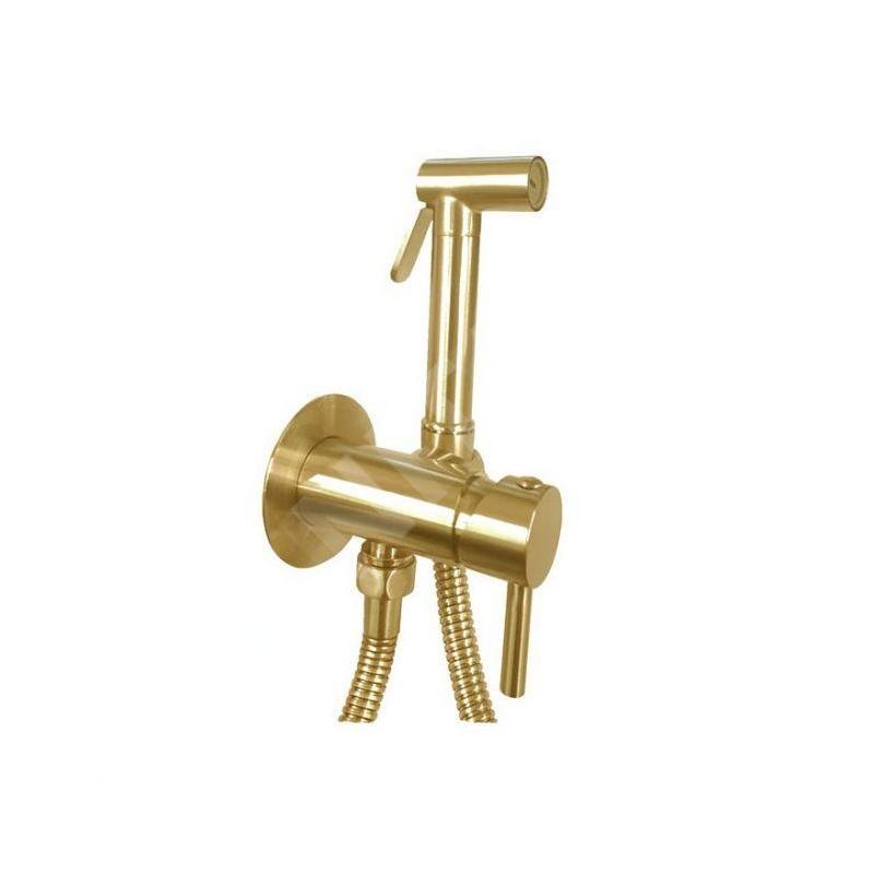 Paffoni Bidet Kit - Set de mitigeur encastré avec douchette de bidet, doré brossé ZDUP110HGSP