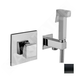 Paffoni Bidet Kit - Mitigeur de bidet encastré, avec douchette et corps, noir mat KITDUP112NO