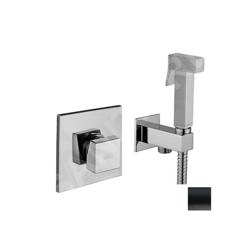 Paffoni Bidet Kit - Mitigeur de bidet encastré, avec douchette et corps, noir mat KITDUP112NO