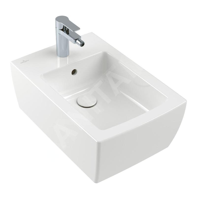 Villeroy & Boch Memento 2.0 - Bidet suspendu, avec un trou de robinetterie, CeramicPlus, Stone White 443300RW Villeroy & Boch Memento 2.0 - Bidet suspendu, avec un trou de robinetterie, CeramicPlus, Stone White 443300RW