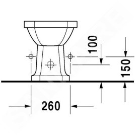 Duravit 1930 - Bidet sur pied, 355 mm x 600 mm, blanc - bidet, avec WonderGliss 02671000001