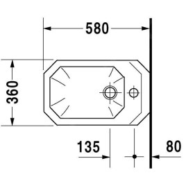 Duravit 1930 - Bidet suspendu, 360mm x 580 mm, blanc - bidet 0266100000