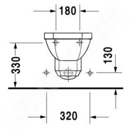 Duravit 1930 - Bidet suspendu, 360mm x 580 mm, blanc - bidet, avec WonderGliss 02661000001