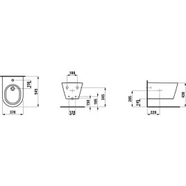 Laufen Kartell - Bidet à poser, alimentation arrière, avec LCC, blanc H8303314003021