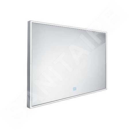 Nimco Miroirs - Miroir avec éclairage LED, 1000x700 mm, aluminium ZP 13004V