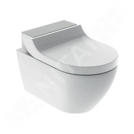 Geberit AquaClean - Bidet électronique Tuma Comfort avec céramique, Rimfree, SoftClosing, inox brossé 146.292.FW.1