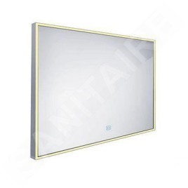 Nimco Miroirs - Miroir avec éclairage LED, 1000x700 mm, aluminium ZP 13004V