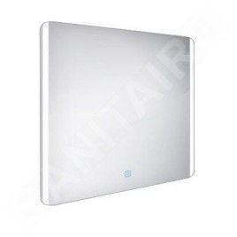 Nimco Miroirs - Miroir dans un cadre avec éclairage LED, 900x700 mm, aluminium ZP 17019V