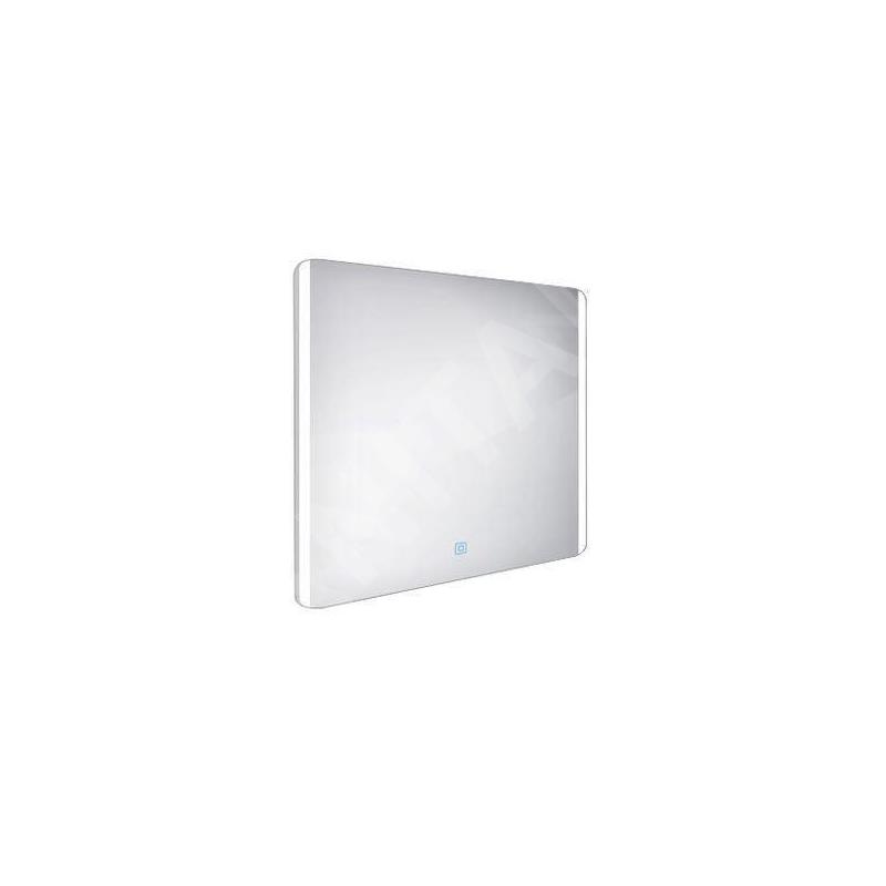 Nimco Miroirs - Miroir dans un cadre avec éclairage LED, 900x700 mm, aluminium ZP 17019V