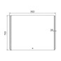 Nimco Miroirs - Miroir dans un cadre avec éclairage LED, 900x700 mm, aluminium ZP 17019V