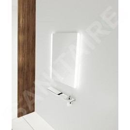 Nimco Miroirs - Miroir dans un cadre avec éclairage LED, 900x700 mm, aluminium ZP 17019V