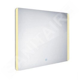 Nimco Miroirs - Miroir dans un cadre avec éclairage LED, 900x700 mm, aluminium ZP 17019V
