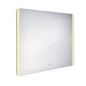 Nimco Miroirs - Miroir dans un cadre avec éclairage LED, 900x700 mm, aluminium ZP 17019V