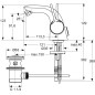 Ideal Standard Melange - Mitigeur de bidet avec vidage, chrome A4268AA