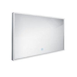Nimco Miroirs - Miroir avec cadre éclairage LED, 1200x700 mm, aluminium ZP 13006V