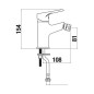 Jika Cube - Mitigeur de bidet, chrome H3411W10041101