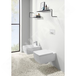 Villeroy & Boch Memento 2.0 - Bidet suspendu, avec un trou de robinetterie, CeramicPlus, blanc alpin 443300R1