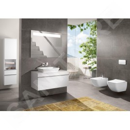 Villeroy & Boch Venticello - Bidet suspendu, avec un trou de robinetterie, CeramicPlus, Stone White 441100RW